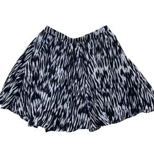 A/X Armani Exchange Skirt Size 0P Navy White Print Chiffon Short Mini Flounce